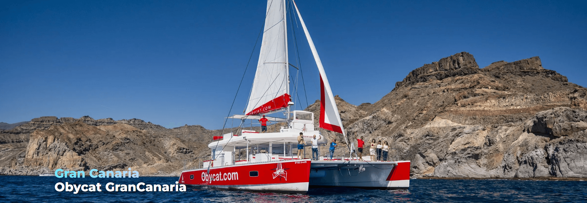 Obycat katamaran utenfor Gran Canaria
