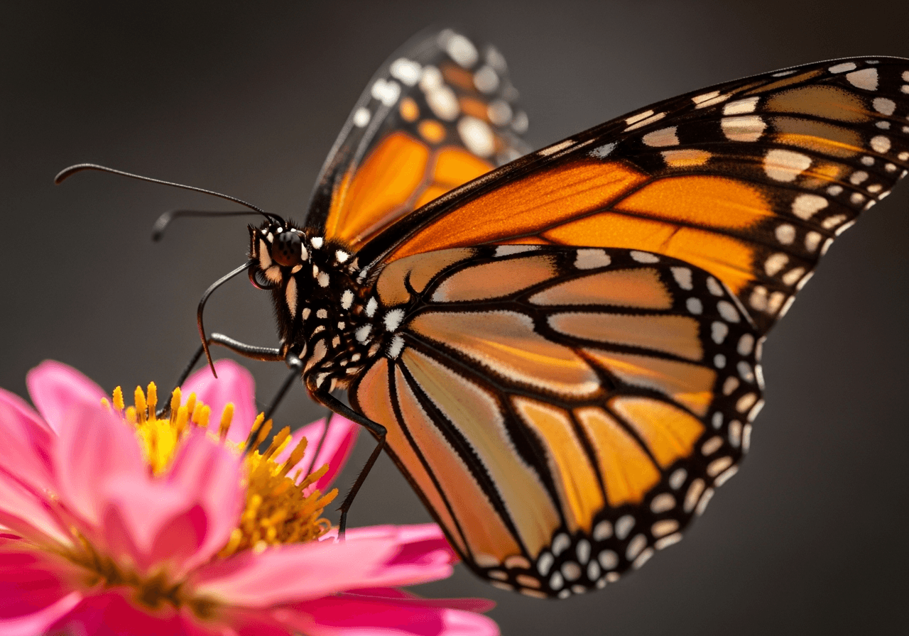 Monark-sommerfugl (Danaus plexippus) på Kanariøyene – endemiske insekter og invertebrater
